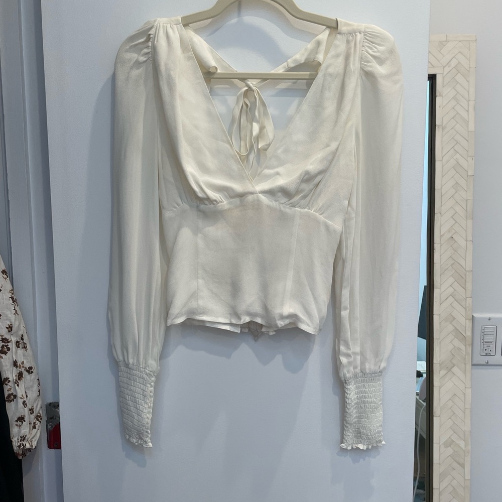 Reformation White Blouse